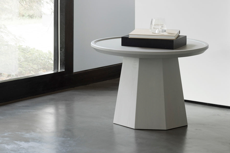 Pine Table by Normann Copenhagen, showing pine table in live shot.