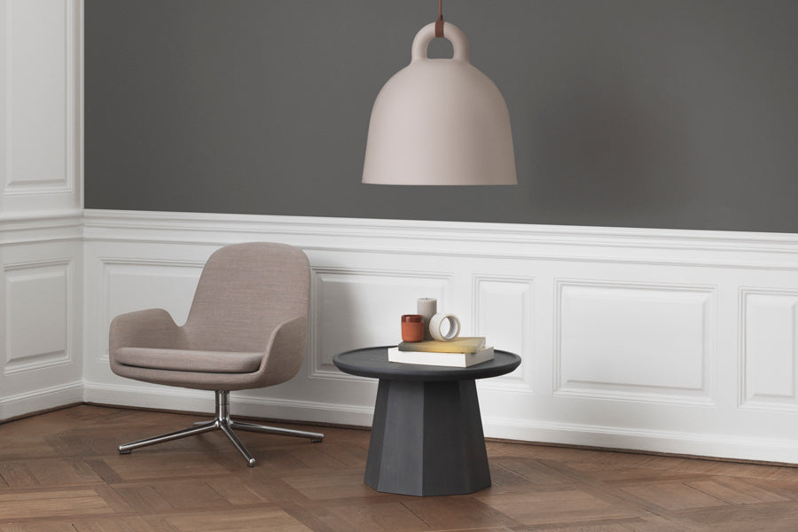 Pine Table by Normann Copenhagen, showing pine table in live shot.