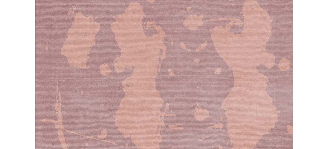 Pious Alvarinho PSO52 Rug by Second Studio, showing closeup view of pious alvarinho pso52 rug by second studio in dusty pink.