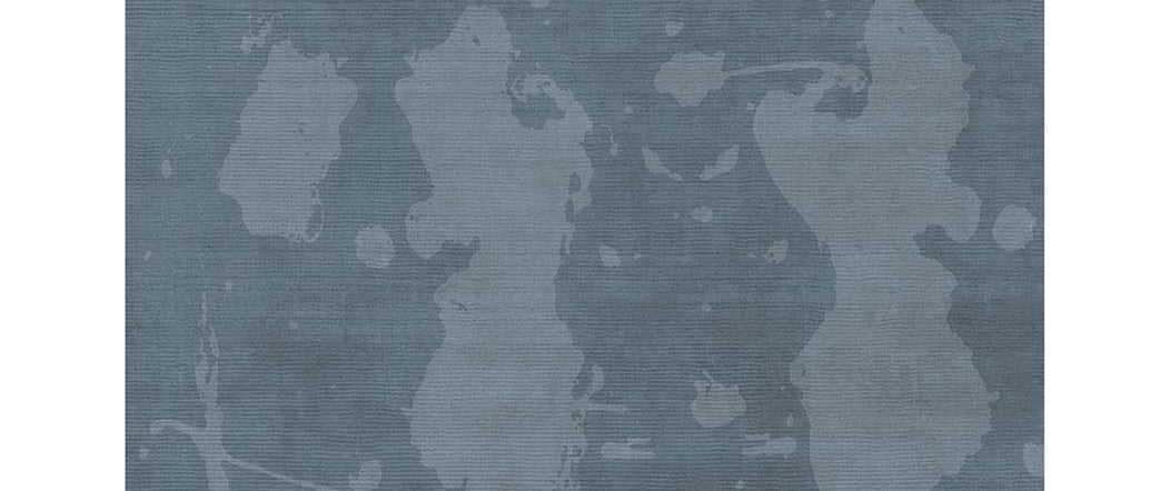 Pious Alvarinho PSO54 Rug by Second Studio, showing closeup view of pious alvarinho pso54 rug by second studio in blue.