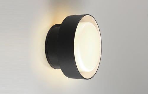 Plaff-On IP65 Outdoor Wall/Ceiling Lamp by Marset - Black Painted Metal.