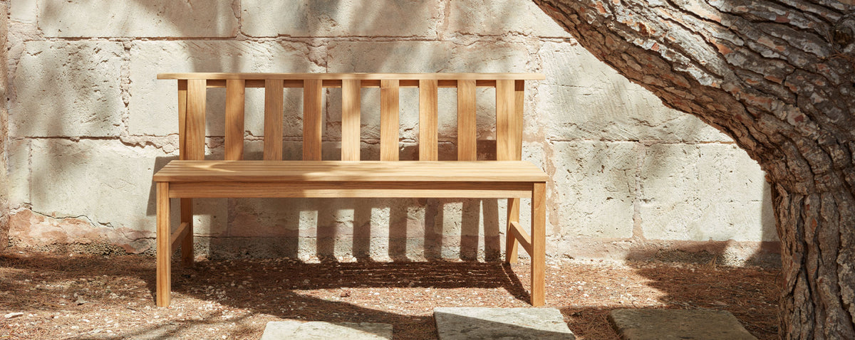 Plank Bench 144 by Skagerak, showing plank bench 144 in live shot.