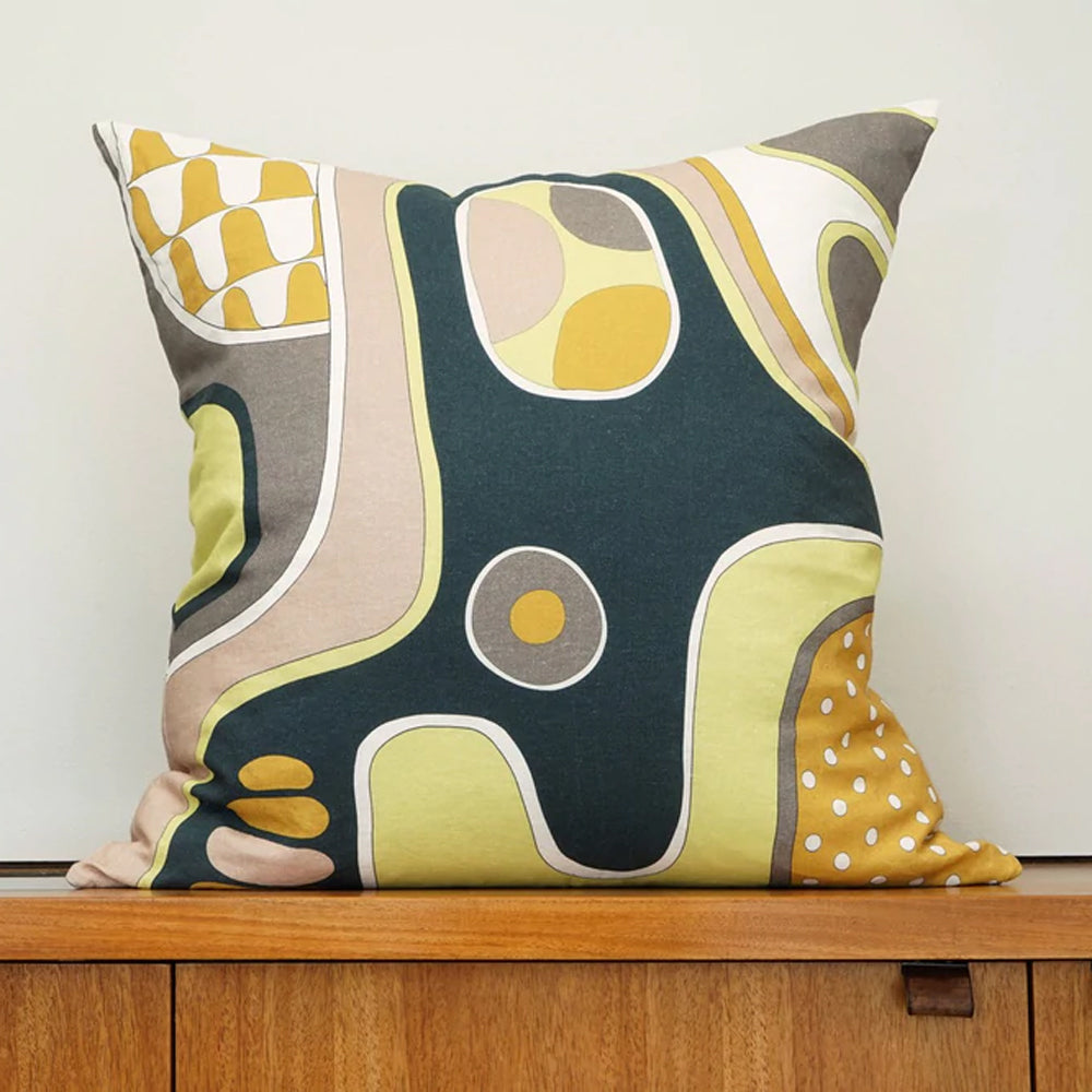 Play Decorative Pillow by Area, showing front view of play decorative pillow in live shot.