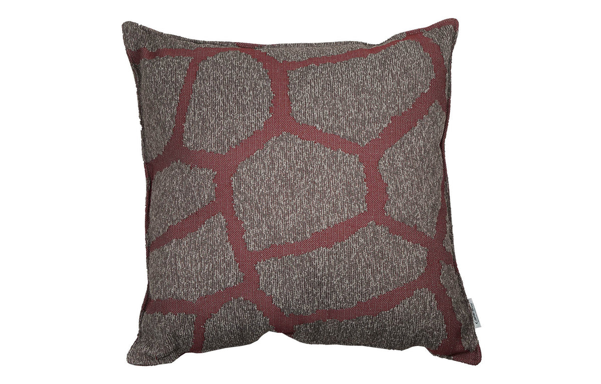 Play Scatter Cushion by Cane-Line - 20" x 20", Brown/Bordeaux PP Cushion.