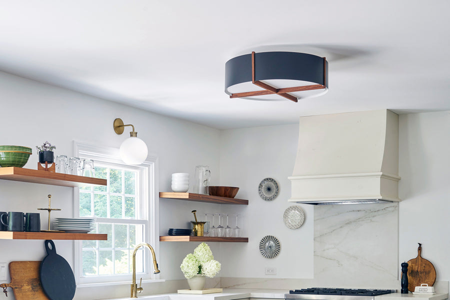 Plura 46" Flushmount by Cerno, showing plura 46" flushmount in live shot.
