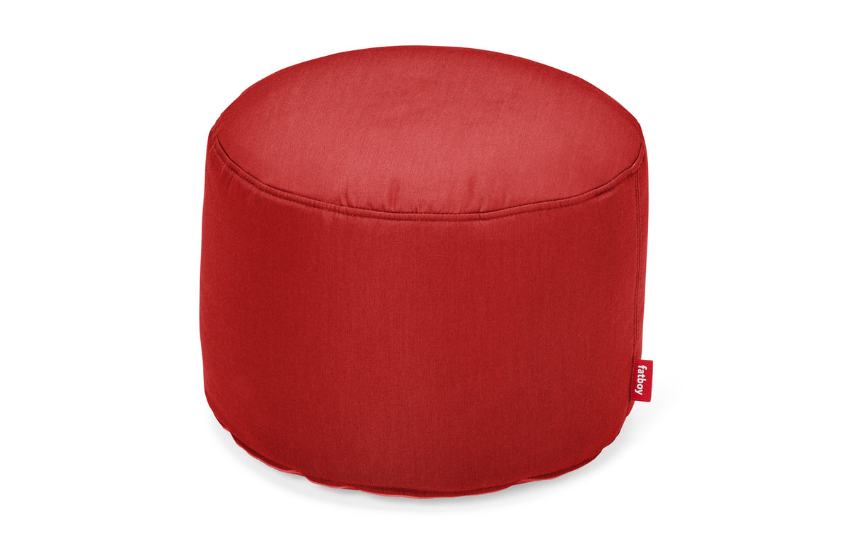 Point Outdoor Pouf/Ottoman by Fatboy - Red Olefin Fabric.