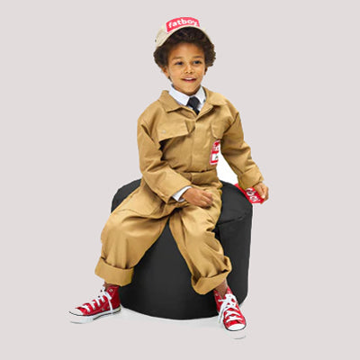 Point Pouf/Ottoman by Fatboy, showing point pouf/ottoman in live shot.