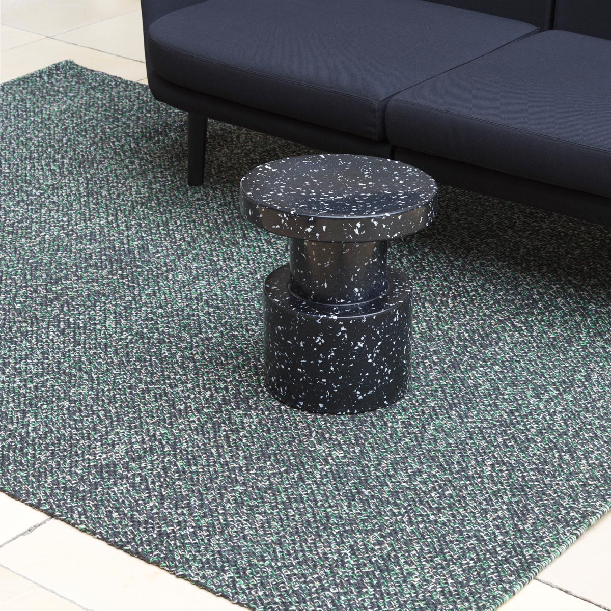 Polli Rug by Normann Copenhagen, showing closeup view of polli rug in live shot.