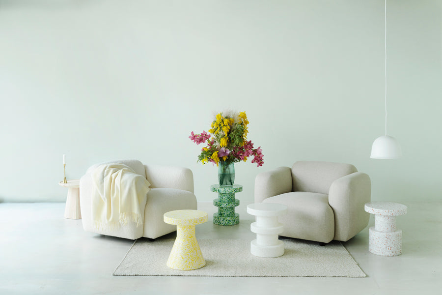 Polli Rug by Normann Copenhagen, showing polli rug in live shot.