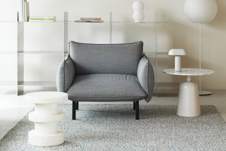 Polli Rug by Normann Copenhagen, showing closeup view of polli rug in live shot.