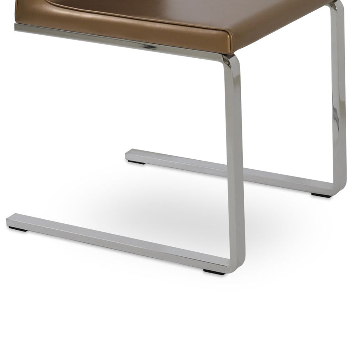 Polo Flat Dining Chair by SohoConcept, showing closeup view of flat dining chair.