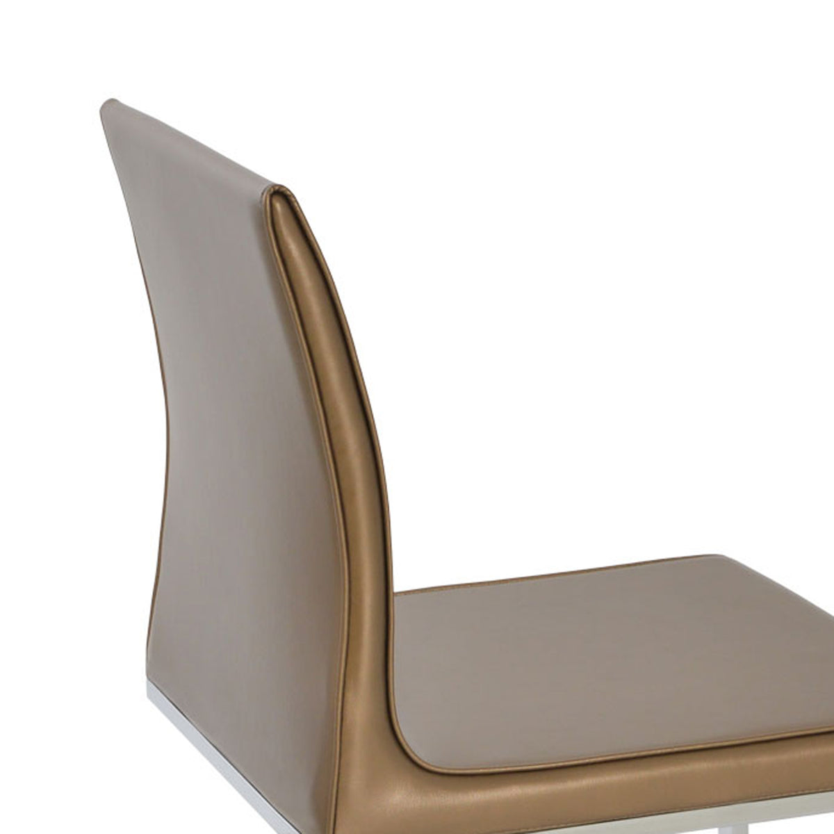 Polo Flat Dining Chair by SohoConcept, showing closeup view of flat dining chair.