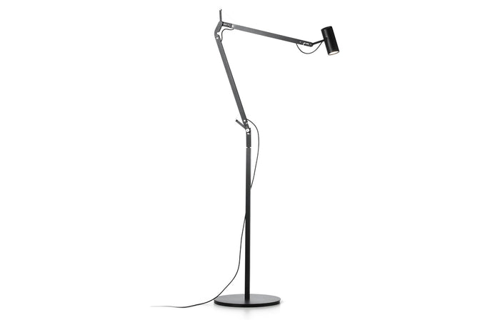 Polo Floor Lamp by Marset - Black Aluminum.