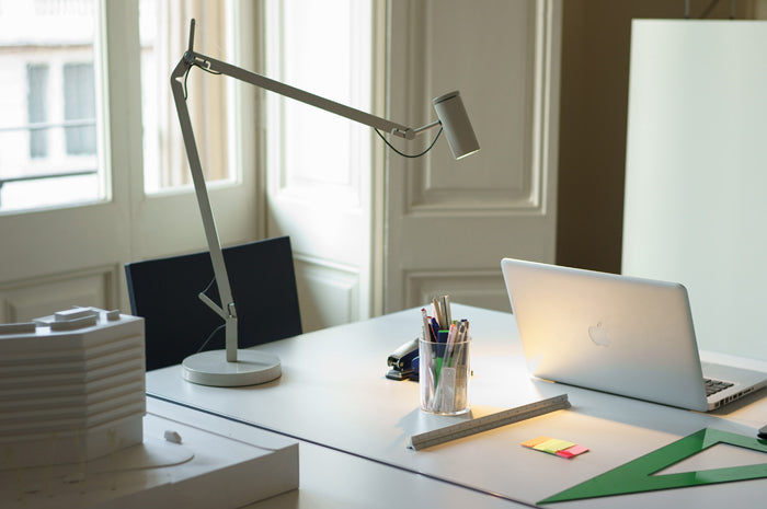 Polo Table Lamp by Marset, showing polo table lamp in live shot.