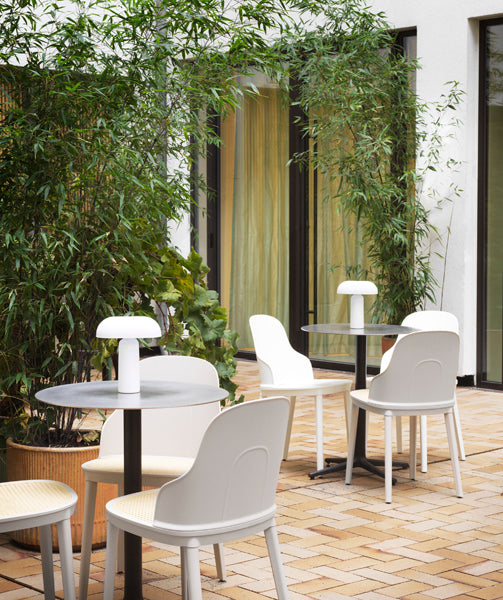 Porta Table Lamp by Normann Copenhagen, showing porta table lamps in live shot.