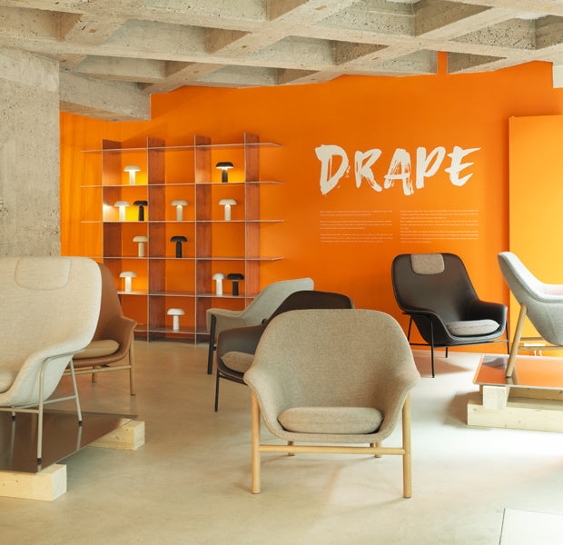 Porta Table Lamp by Normann Copenhagen, showing porta table lamps in live shot.