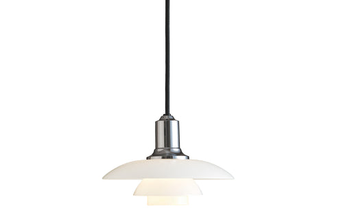 PH 2/1 Indoor Glass Pendant Light by Louis Poulsen - High Lustre Chrome Plated.