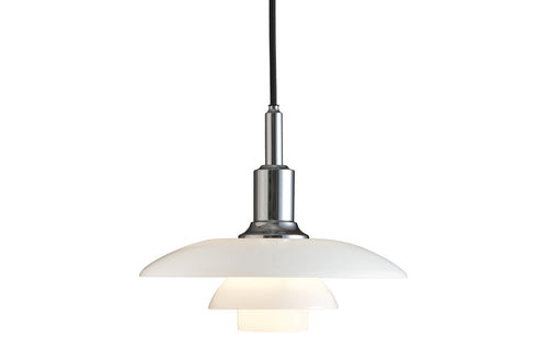 PH 3/2 Indoor Glass Pendant Light by Louis Poulsen - High Lustre Chrome Plated.