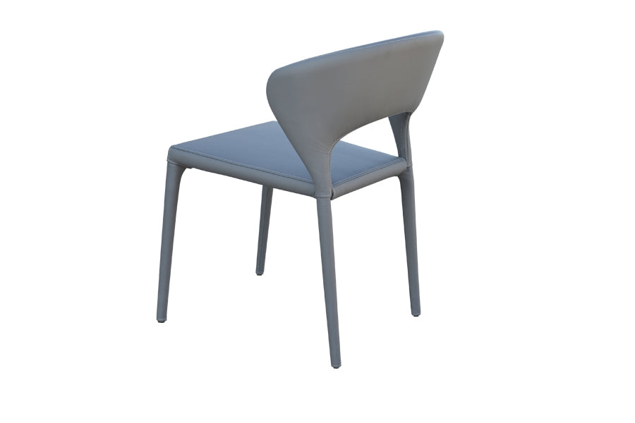 Prada Full Upholstered Stackable Chair by SohoConcept, shown in grey ppm.