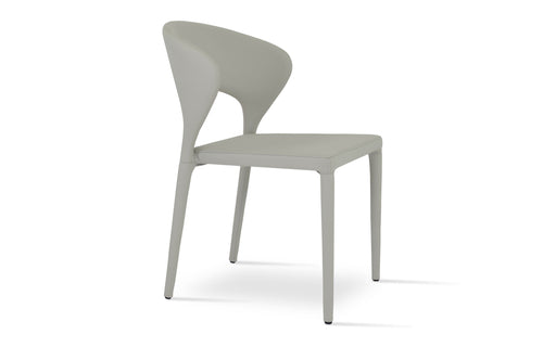 Prada Full Upholstered Stackable Dining Chair by SohoConcept - Bone PPM.
