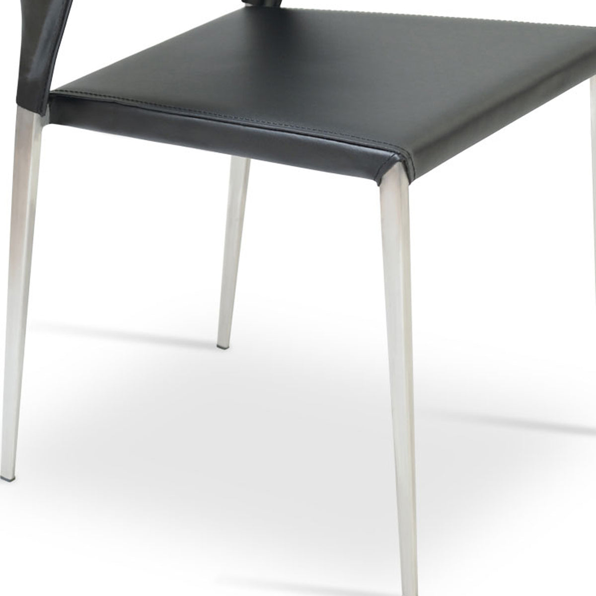 Prada Stackable Chair by SohoConcept, showing closeup view of stackable chair.