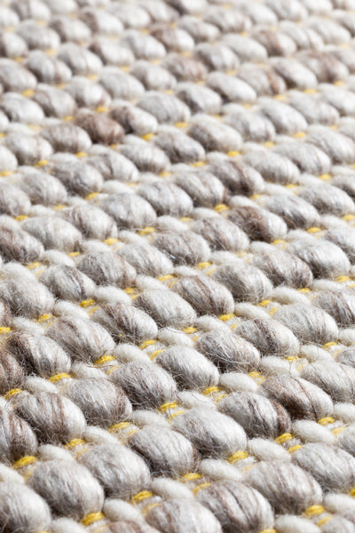 Primal 231.001.700 Hand Woven Rug by Ligne Pure, showing closeup view of primal hand woven rug.