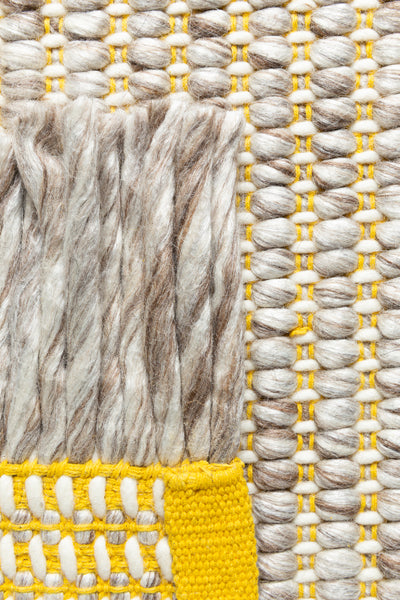 Primal 231.001.700 Hand Woven Rug by Ligne Pure, showing closeup view of primal hand woven rug.