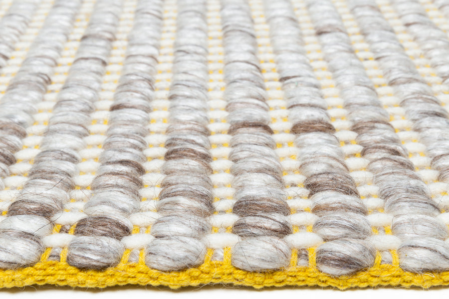 Primal 231.001.700 Hand Woven Rug by Ligne Pure, showing closeup view of primal hand woven rug.