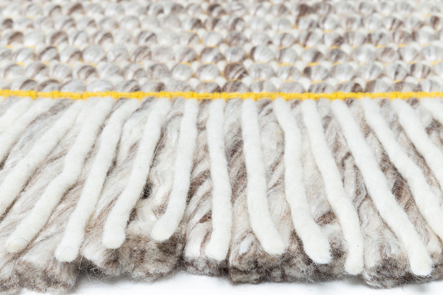 Primal 231.001.700 Hand Woven Rug by Ligne Pure, showing closeup view of primal hand woven rug.