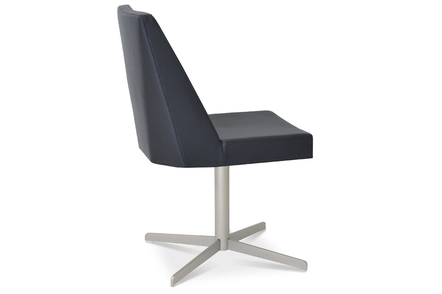 Prisma 4 Star Swivel Chair by sohoConcept, shown in black leatherette.