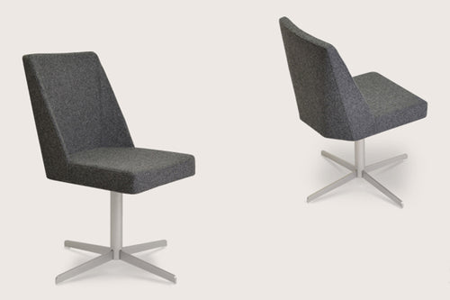 Prisma 4 Star Swivel Chair by sohoConcept, shown in dark grey wool.