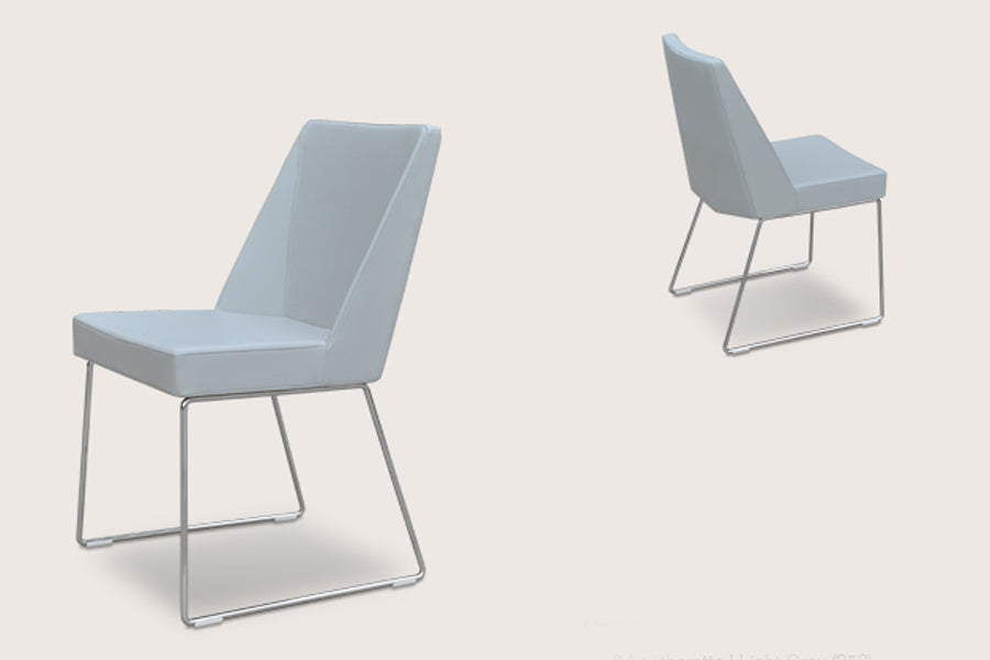 Prisma Sled Wire Chair by sohoConcept, showing back view of the chair.