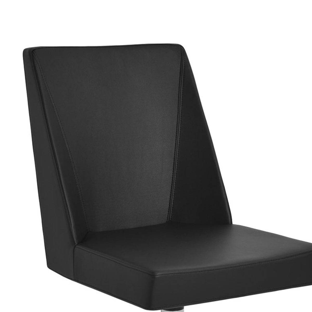 Prisma Spider Swivel Chair by sohoConcept, showing closeup view of spider swivel chair in black leatherette.