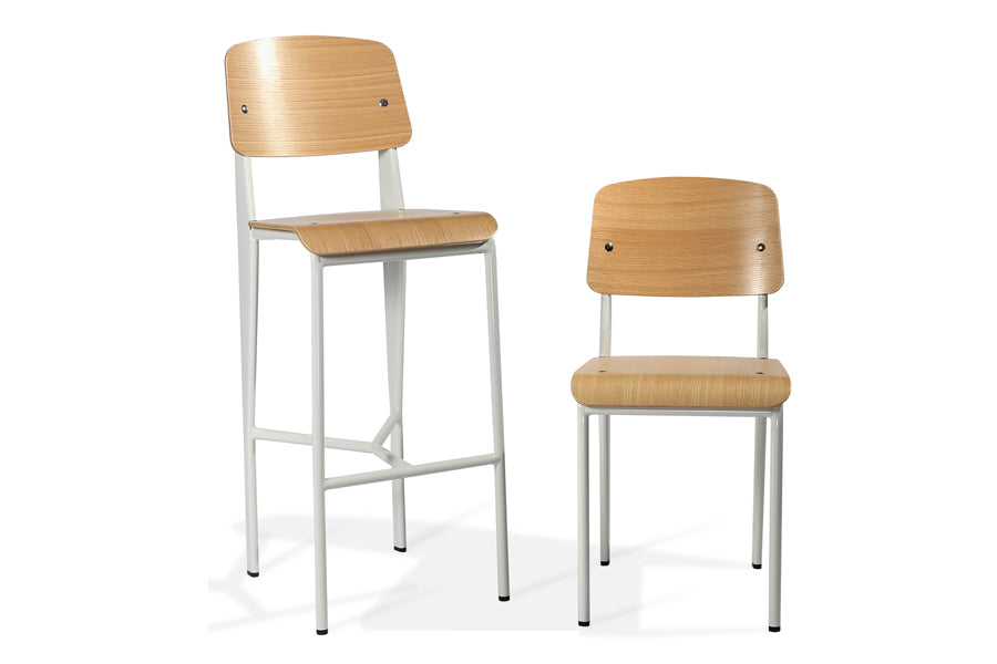 Coral Stool by SohoConcept, showing bar stool with counter stool.