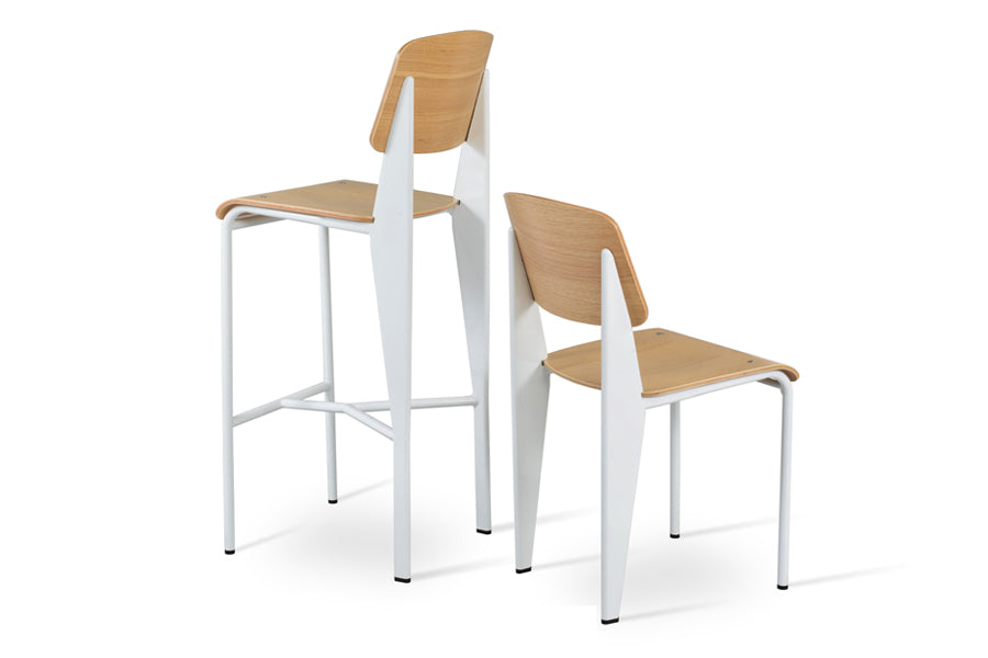 Coral Stool by SohoConcept, showing bar stool with counter stool.