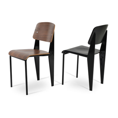 Prouve Dining Chair by SohoConcept, showing two dining chairs together.