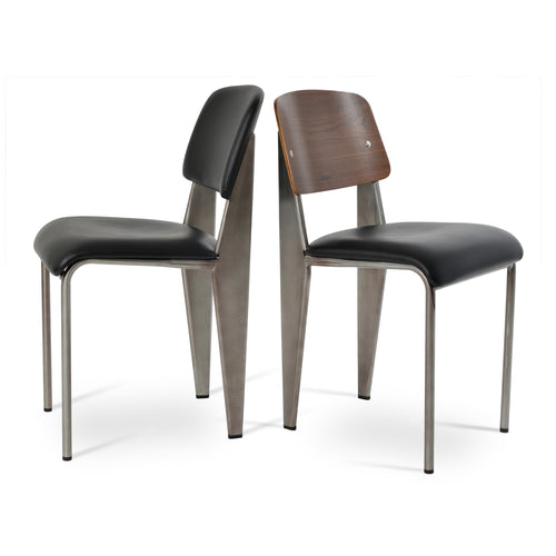 Prouve Sofa Seat Dining Chair by SohoConcept, showing two sofa seat dining chairs together.