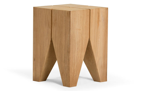 Pure Triangle Side Table by Harbour - Natural Teak Wood.