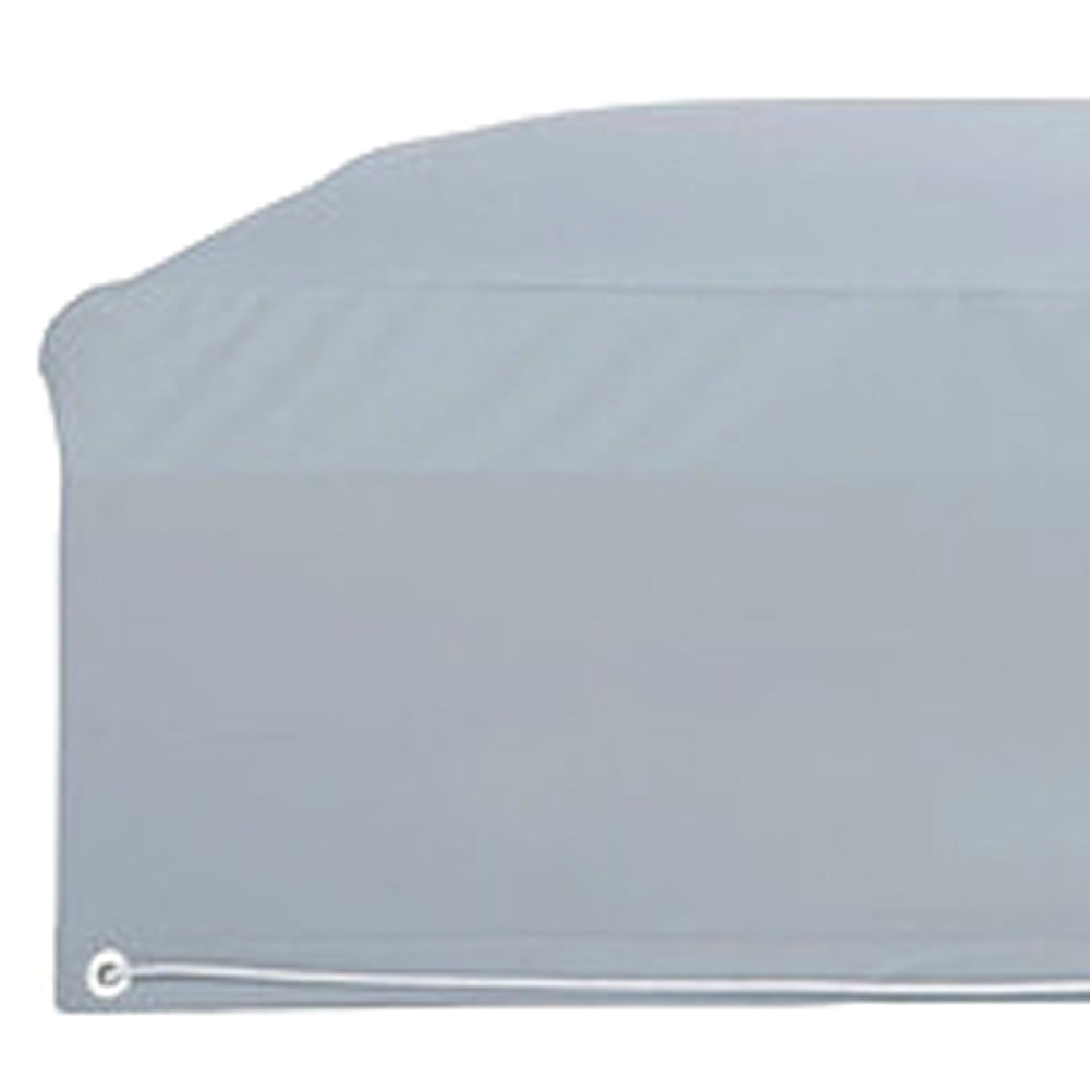 Raincover for Jack Outdoor Adjustable Lounger by Ethnicraft, showing closeup view of raincover for jack outdoor adjustable lounger in pu-coated textile.