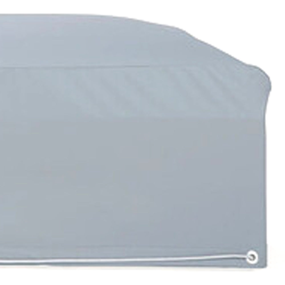 Raincover for Jack Outdoor Adjustable Lounger by Ethnicraft, showing closeup view of raincover for jack outdoor adjustable lounger in pu-coated textile.