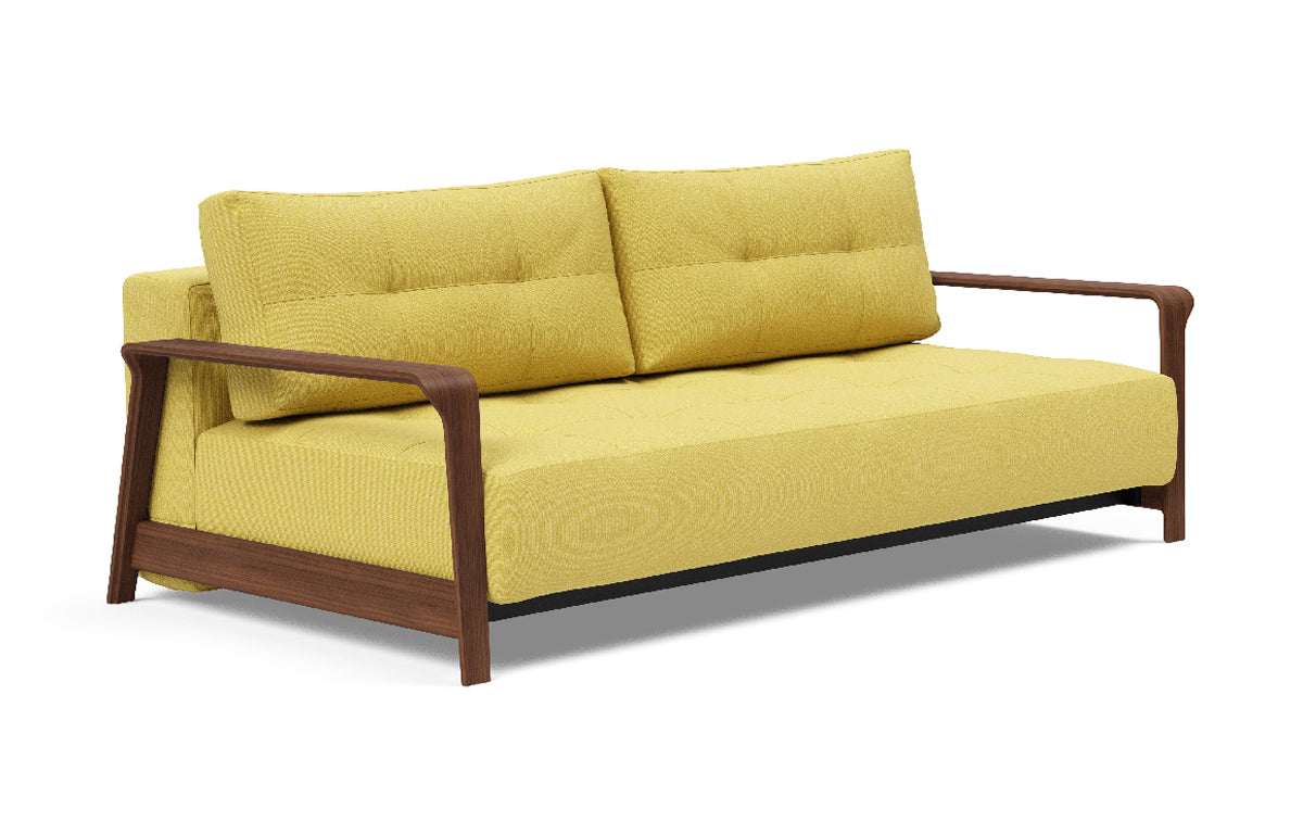 Ran D.E.L Sofa Bed by Innovation - 554 Soft Mustard Flower.