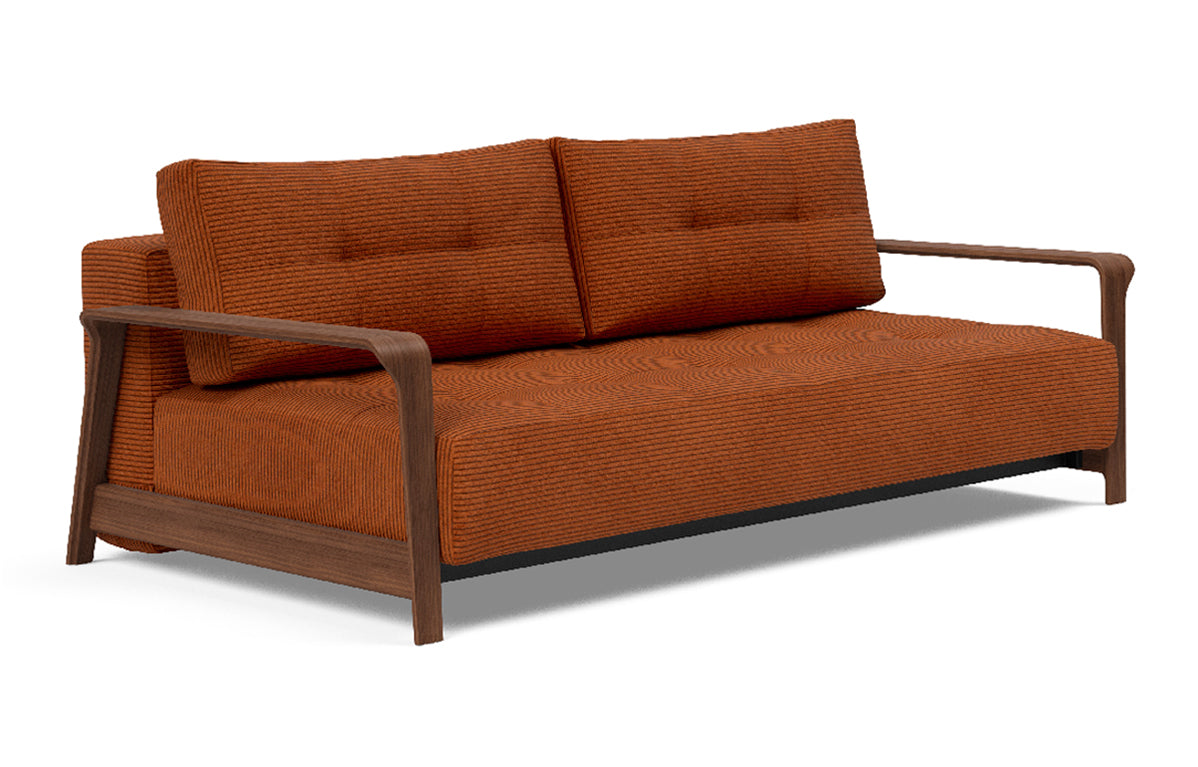 Ran D.E.L Sofa Bed by Innovation - 595 Corduroy Burnt Orange