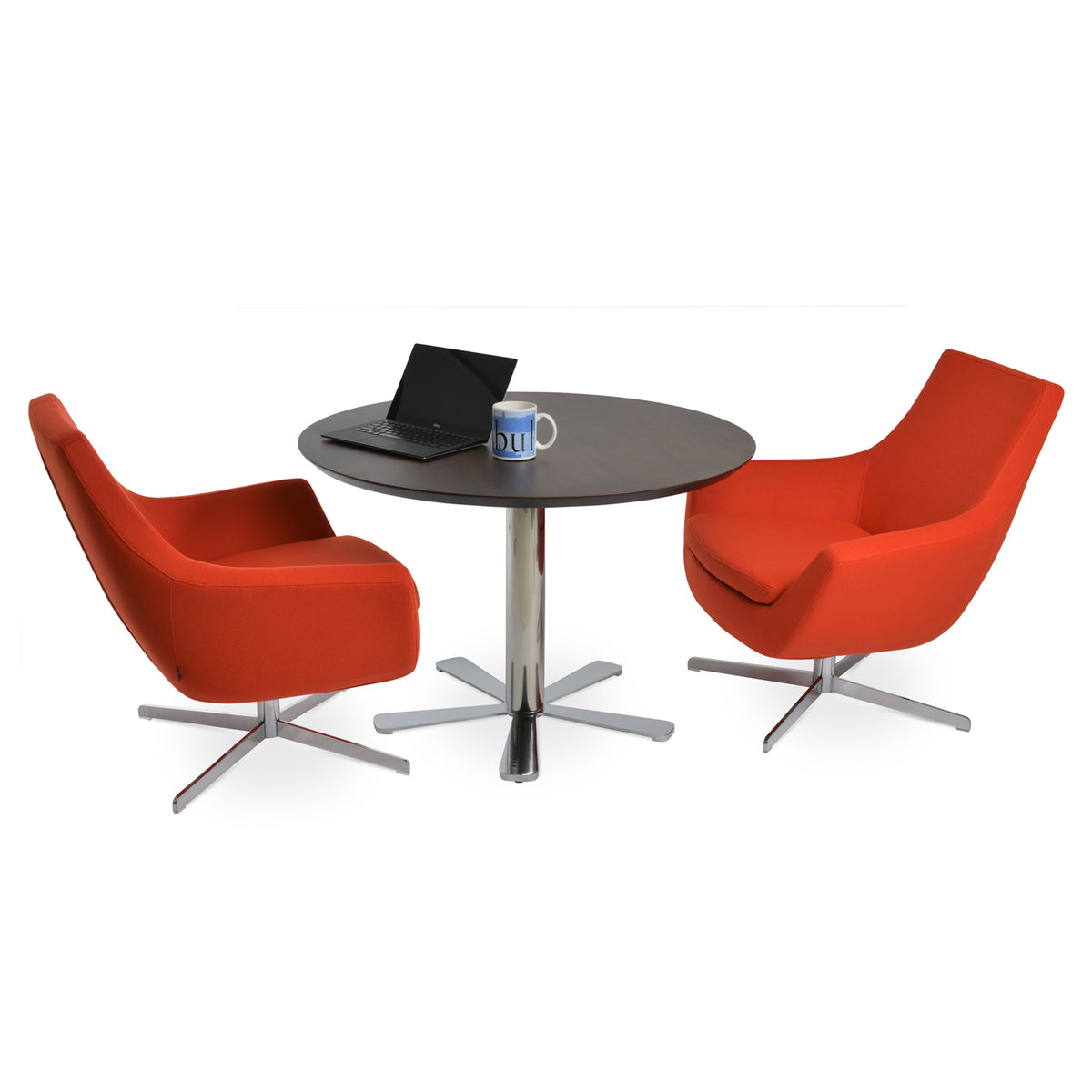 Rebecca 4 Star Armchair by SohoConcept, showing 4 star armchair with table.