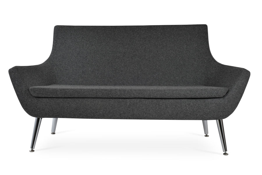 Rebecca Metal Two Seater Sofa by SohoConcept, showing front view of metal two seater sofa.