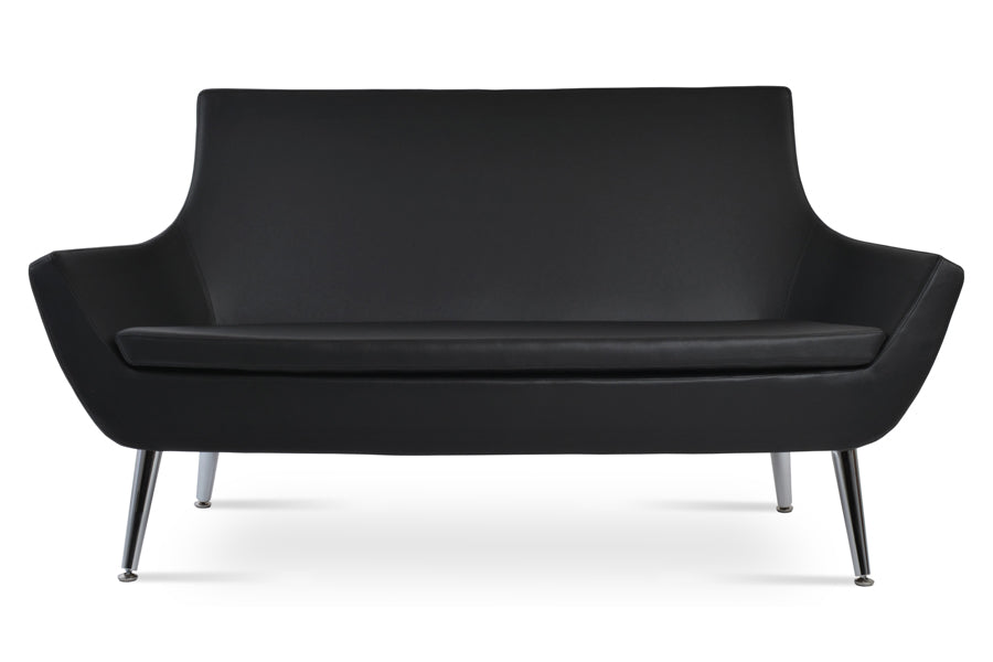 Rebecca Metal Two Seater Sofa by SohoConcept, showing front view of metal two seater sofa.