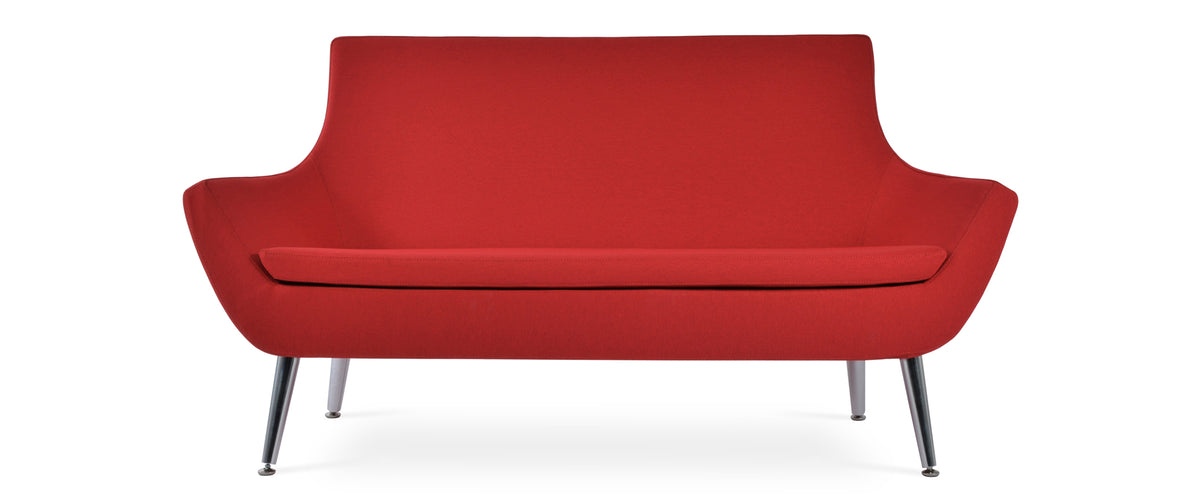 Rebecca Metal Two Seater Sofa by SohoConcept, showing front view of metal two seater sofa.