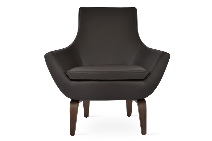 Rebecca Plywood Arm by SohoConcept, showing front view of plywood arm chair.