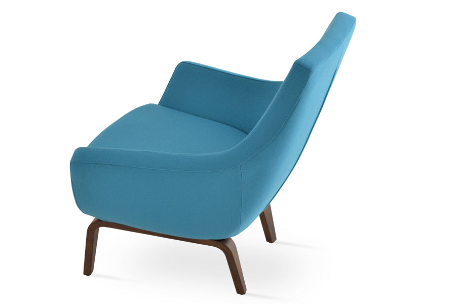 Rebecca Plywood Arm by SohoConcept, showing back angle view of plywood arm chair.