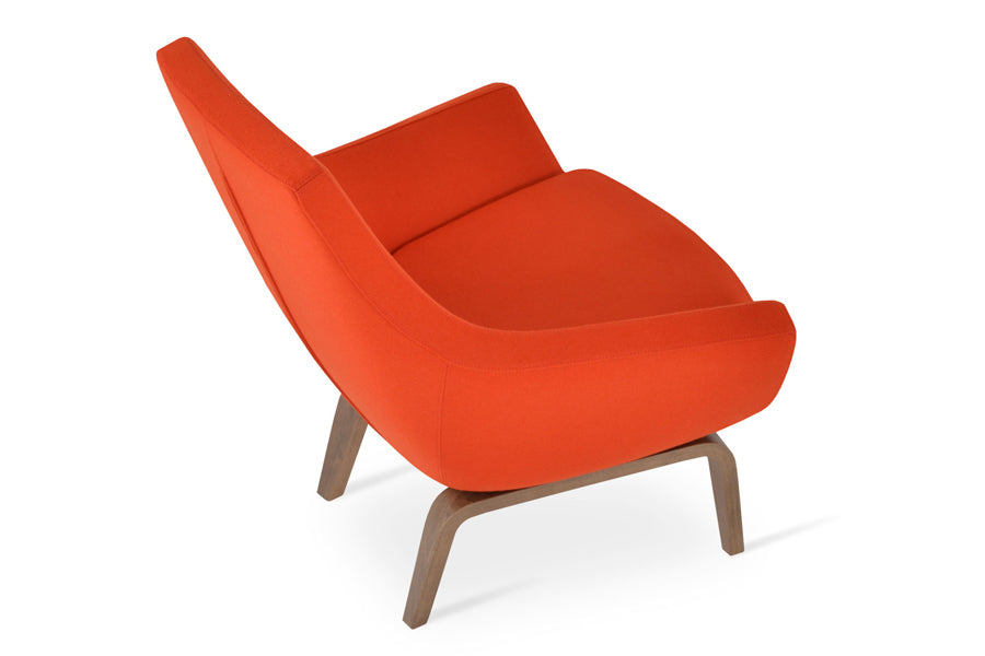 Rebecca Plywood Arm by SohoConcept, showing back angle view of plywood arm chair.