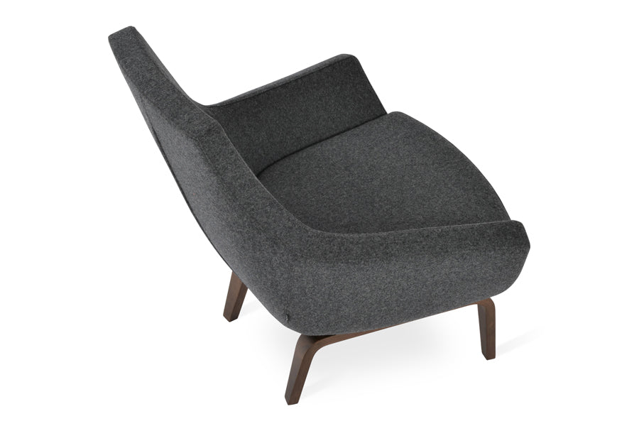 Rebecca Plywood Arm by SohoConcept, showing back angle view of plywood arm chair.